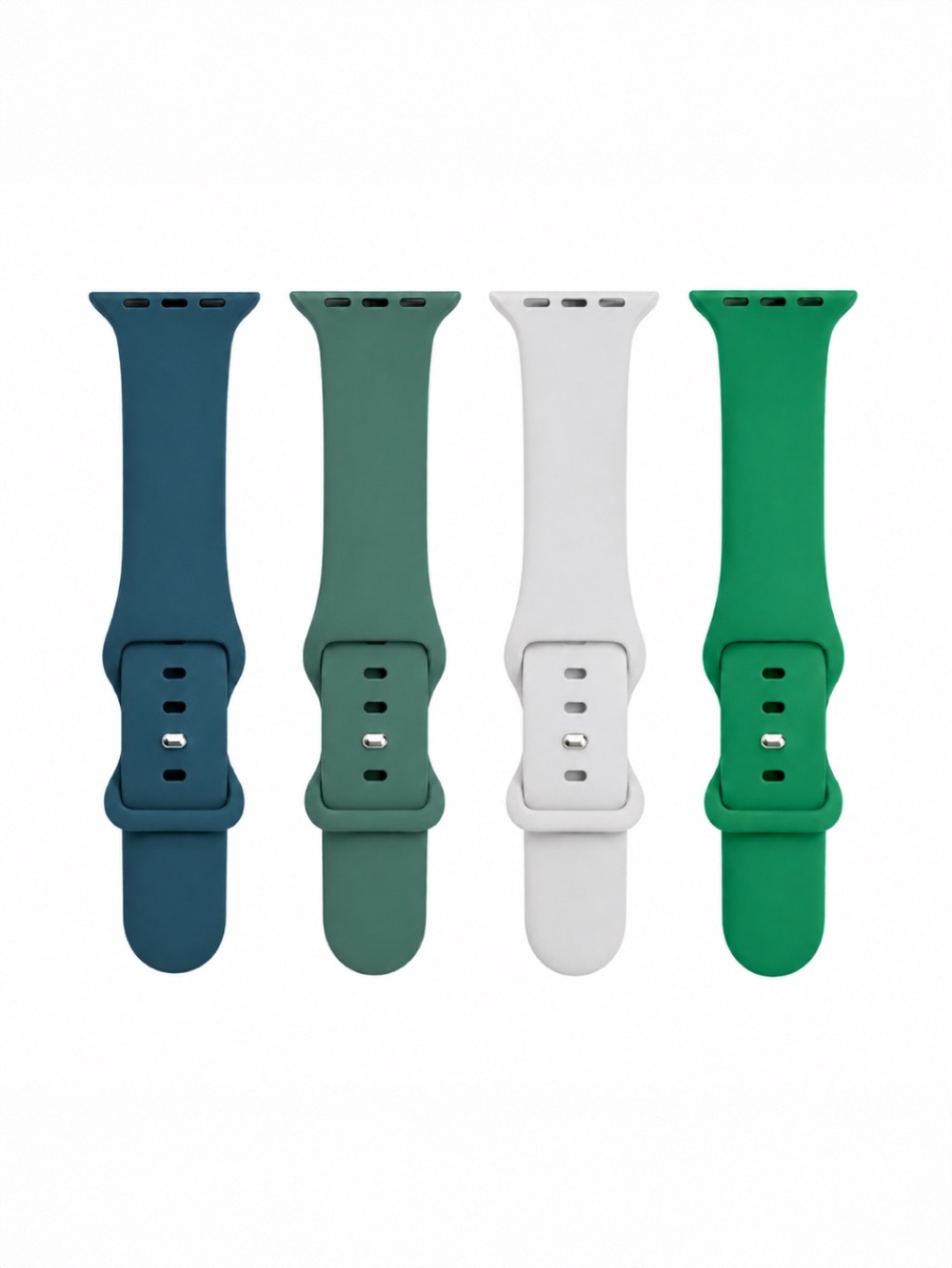 Apple Watch Band 4 Pack 38 40 41mm Navy Green Gray Silicone NWOT